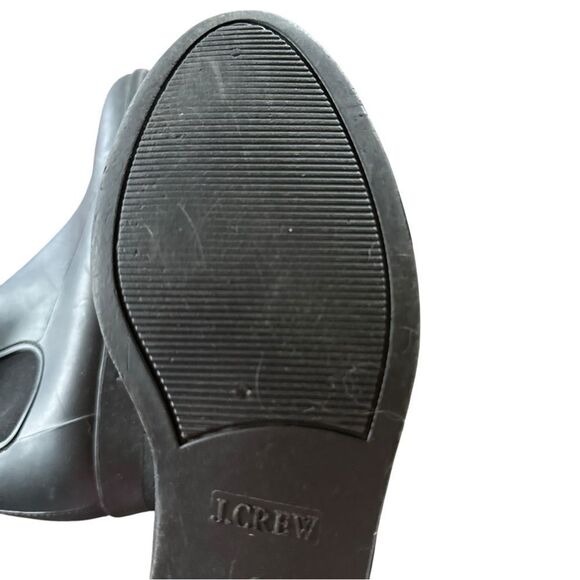 J Crew Womens Black Rubber Rain Ankle Boots Size 8 - Picture 8 of 9
